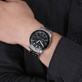 Michael Kors Cunningham Multifunction Black Dial Silver Steel Strap Watch For Men - MK7156 Buy Now By Michael Kors