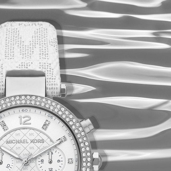 Michael Kors Parker Chronograph White Dial White Leather Strap Watch For Women - MK7226 Buy Now By Michael Kors