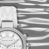 Michael Kors Parker Chronograph White Dial White Leather Strap Watch For Women - MK7226 Buy Now By Michael Kors