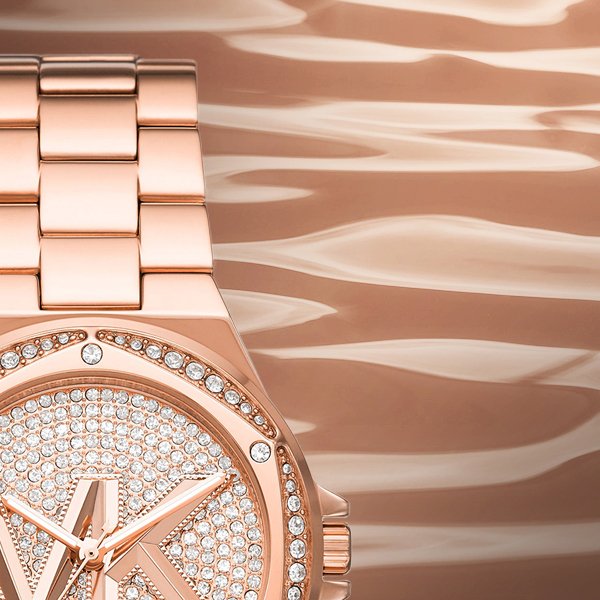 Michael Kors Lennox Three Hand Rose Gold Dial Rose Gold Steel Strap Watch For Women - MK7230 Buy Now By Michael Kors