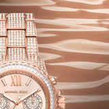 Michael Kors Everest Chronograph Crystals Rose Gold Dial Rose Gold Steel Strap Watch For Women - MK7235 Buy Now By Michael Kors