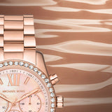 Michael Kors Lexington Chronograph Rose Gold Dial Rose Gold Steel Strap Watch for Women - MK7242 Buy Now By Michael Kors