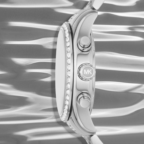 Michael Kors Lexington Chronograph White Dial Silver Steel Strap Watch For Women - MK7243 Buy Now By Michael Kors