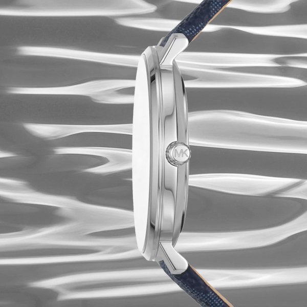 Michael Kors Pyper Quartz Silver Dial Blue Leather Strap Watch For Women - MK7244 Buy Now By Michael Kors