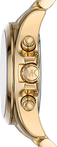 Michael Kors Bradshaw Chronograph Green Dial Gold Steel Strap Watch For Women - MK7257 Buy Now By Michael Kors