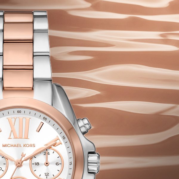 Michael Kors Bradshaw Chronograph White Dial Two Tone Steel Strap Watch For Women - MK7258 Buy Now By Michael Kors