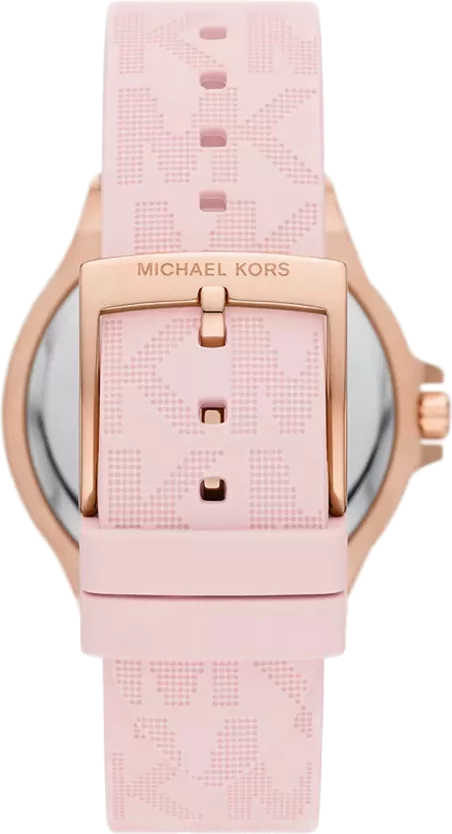 Michael Kors Mini Lennox Three-Hand Rose Gold Dial Pink Silicone Strap Watch For Women - MK7282 Buy Now By Michael Kors