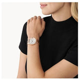 Michael Kors Layton Three Hand Silver Dial Rose Gold Steel Strap Watch For Women - MK7297 Buy Now By Michael Kors