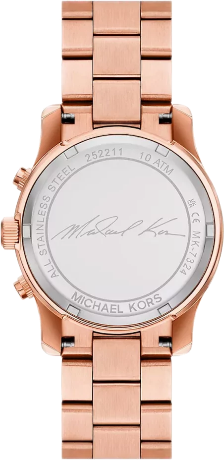 Michael Kors Runway Chronograph Rose Gold Dial Rose Gold Steel Strap Watch For Women - MK7324 Buy Now By Michael Kors