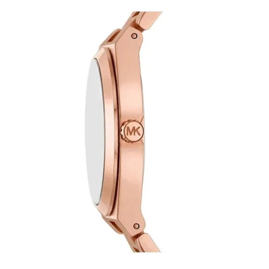 Michael Kors Lennox Three Hand Black Dial Rose Gold Steel Strap Watch For Women - MK7392 Buy Now By Michael Kors