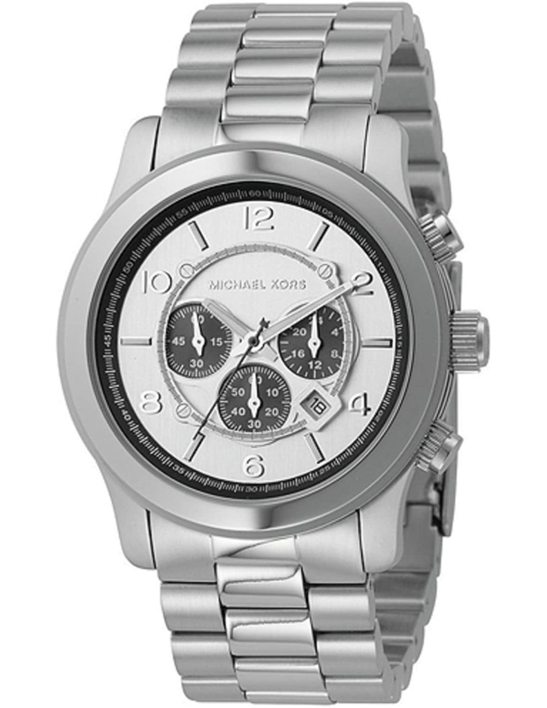 Michael Kors Runway Chronograph Silver Dial Silver Steel Strap Watch for Men - MK8060 Buy Now By Michael Kors
