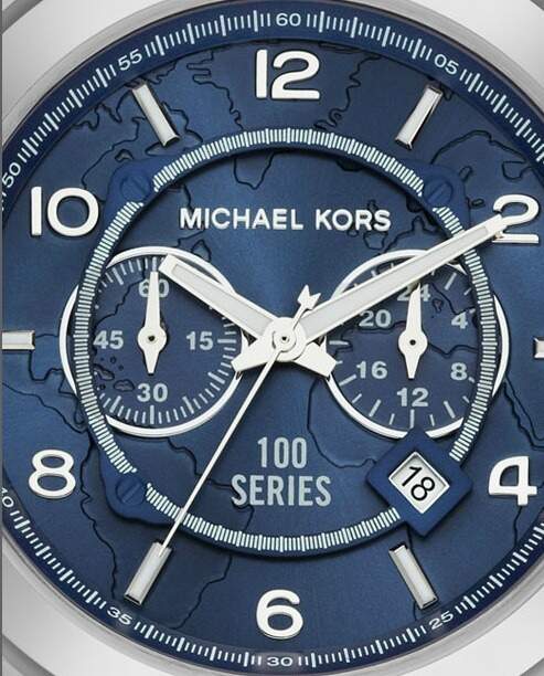 Michael Kors Stop Hunger Chronograph Blue Dial Silver Steel Strap Watch for Men - MK8314 Buy Now By Michael Kors