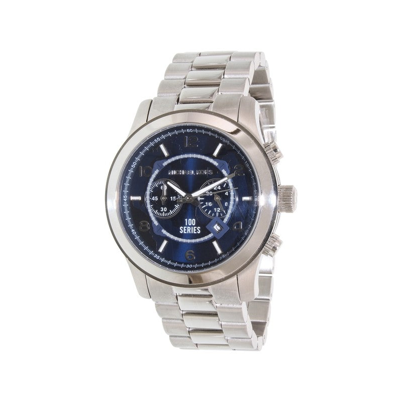 Michael Kors Stop Hunger Chronograph Blue Dial Silver Steel Strap Watch for Men - MK8314 Buy Now By Michael Kors