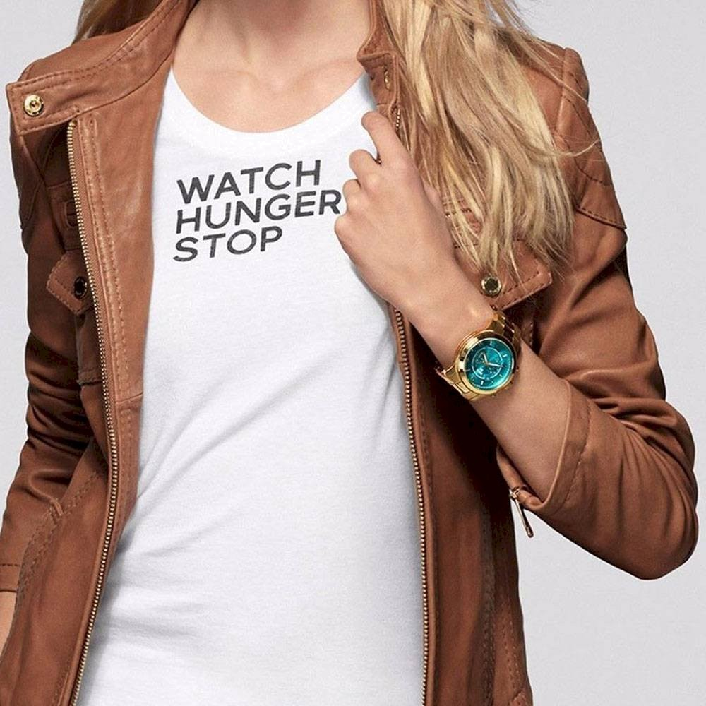 Michael Kors Runway Stop Hunger Blue Dial Gold Steel Strap Watch for Men - MK8315 Buy Now By Michael Kors