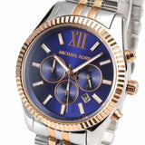 Michael Kors Lexington Blue Dial Two Tone Steel Strap Watch for Men - MK8412 Buy Now By Michael Kors
