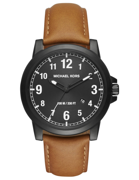 Michael Kors Paxton Analog Black Dial Brown Rubber Strap Watch For Men - MK8502 Buy Now By Michael Kors