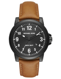 Michael Kors Paxton Analog Black Dial Brown Rubber Strap Watch For Men - MK8502 Buy Now By Michael Kors