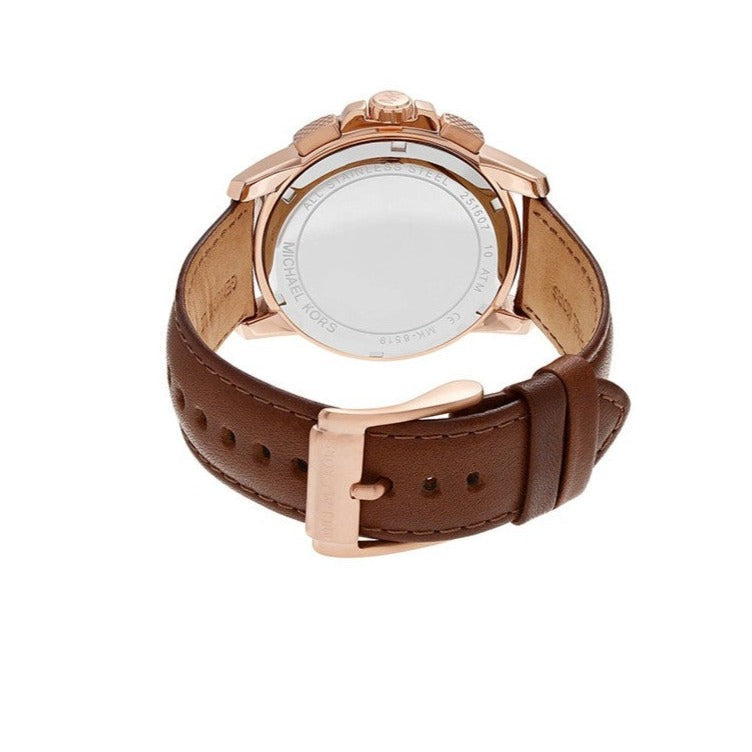 Michael Kors Ryker Analog Gray Dial Brown Leather Strap Watch For Men - MK8519 Buy Now By Michael Kors