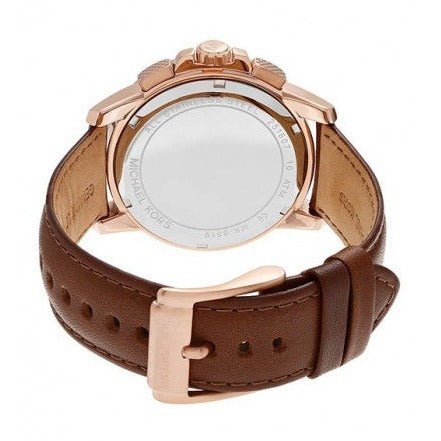 Michael Kors Ryker Analog Gray Dial Brown Leather Strap Watch For Men - MK8519 Buy Now By Michael Kors