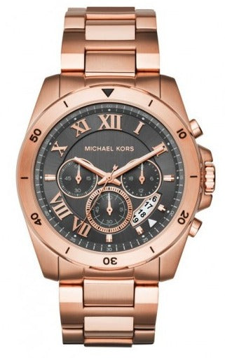 Michael Kors Brecken Chronograph Analog Black Dial Rose Gold Steel Strap Watch For Women - MK8563 Buy Now By Michael Kors