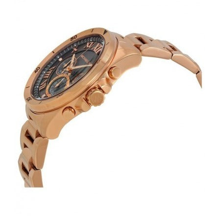 Michael Kors Brecken Chronograph Analog Black Dial Rose Gold Steel Strap Watch For Women - MK8563 Buy Now By Michael Kors