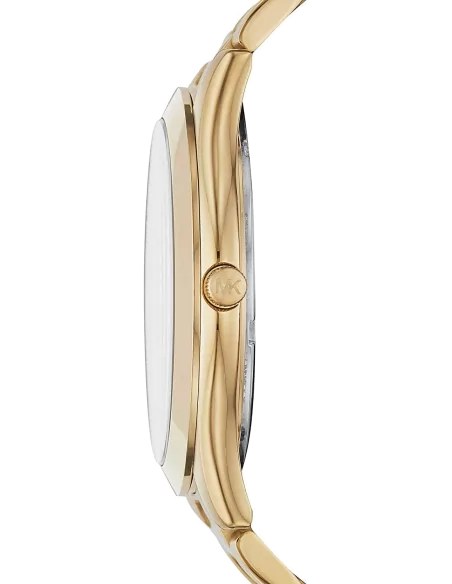 Michael Kors Slim Runway Quartz Black Dial Gold Steel Strap Watch For Men - MK8621 Buy Now By Michael Kors