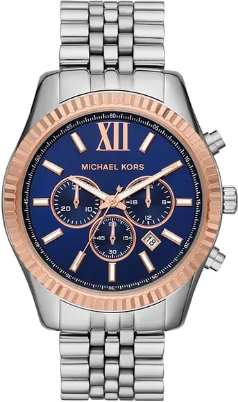 Michael Kors Lexington Chronograph Blue Dial Silver Steel Strap Watch For Men - MK8689 Buy Now By Michael Kors