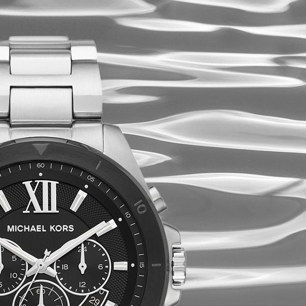Michael Kors Brecken Chronograph Black Dial Silver Steel Strap Watch For Men - MK8847 Buy Now By Michael Kors
