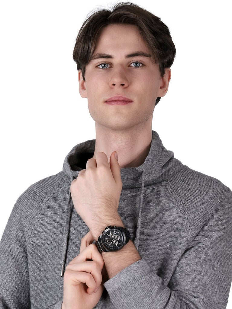 Michael Kors Brecken Chronograph Black Dial Black Steel Strap Watch For Men - MK8858 Buy Now By Michael Kors