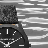 Michael Kors Slim Runway Black Dial Black Leather Strap Watch For Men - MK8908 Buy Now By Michael Kors