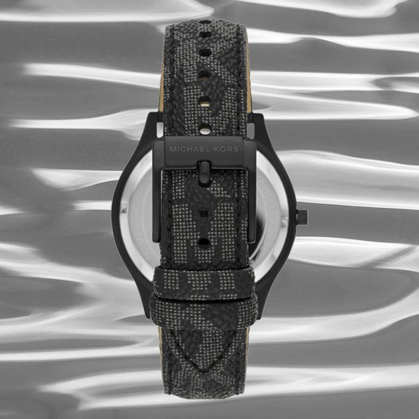 Michael Kors Slim Runway Black Dial Black Leather Strap Watch For Men - MK8908 Buy Now By Michael Kors