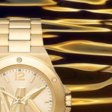 Michael Kors Lennox Three-Hand Quartz Gold Dial Gold Steel Strap Watch For Men - MK8939 Buy Now By Michael Kors