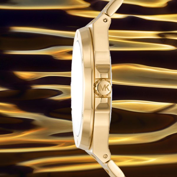 Michael Kors Lennox Three-Hand Quartz Gold Dial Gold Steel Strap Watch For Men - MK8939 Buy Now By Michael Kors