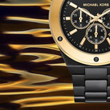 Michael Kors Lennox Chronograph Black Dial Black Steel Strap Watch For Men - MK8941 Buy Now By Michael Kors