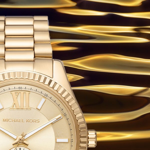 Michael Kors Lexington Quartz Gold Dial Gold Steel Strap Watch For Men - MK8947 Buy Now By Michael Kors