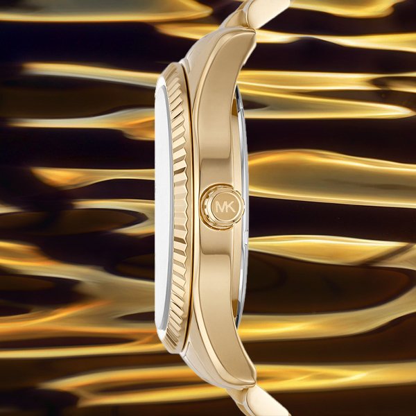 Michael Kors Lexington Quartz Gold Dial Gold Steel Strap Watch For Men - MK8947 Buy Now By Michael Kors