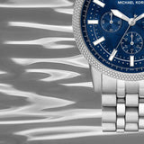 Michael Kors Hutton Chronograph Blue Dial Blue Steel Strap Watch For Men - MK8952 Buy Now By Michael Kors