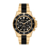 Michael Kors Everest Chronograph Black Dial Two Tone Steel Strap Watch For Men - MK8979 Buy Now By Michael Kors