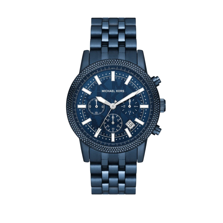 Michael Kors Hutton Chronograph Blue Dial Blue Steel Strap Watch For Men - MK9088 Buy Now By Michael Kors