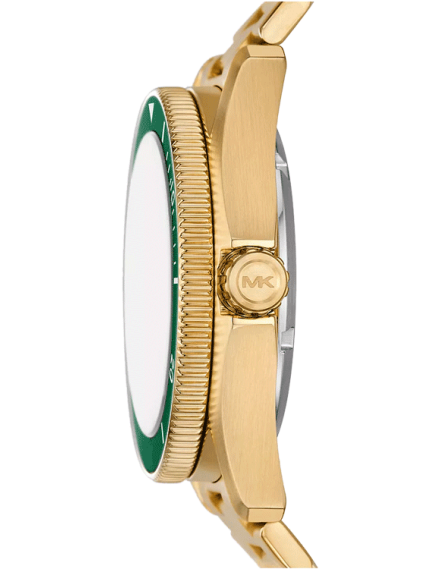Michael Kors Maritime Analog Green Dial Gold Steel Strap Watch for Men - MK9162 Buy Now By Michael Kors