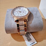 Michael Kors Tibby Chronograph White Dial Rose Gold Steel Strap Watch For Men - MK7293 Buy Now By Michael Kors