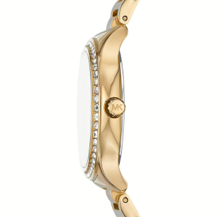 Michael Kors Sage Three-Hand Mother of Pearl White Dial Gold Steel Strap Watch for Women - MK4805 Buy Now By Michael Kors