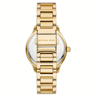 Michael Kors Sage Three-Hand Mother of Pearl White Dial Gold Steel Strap Watch for Women - MK4805 Buy Now By Michael Kors