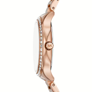 Michael Kors Sage Three-Hand Mother of Pearl White Dial Rose Gold Steel Strap Watch for Women - MK4806 Buy Now By Michael Kors