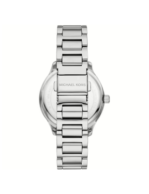 Michael Kors Sage Three-Hand White Dial Silver Steel Strap Watch for Women - MK4807 Buy Now By Michael Kors