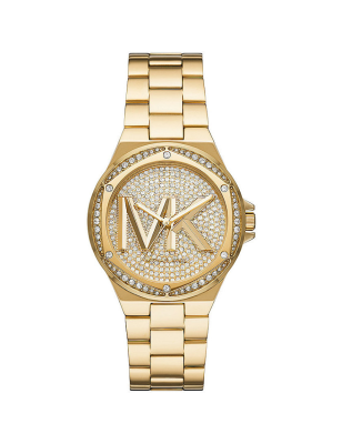 Michael Kors Lennox Three Hand Gold Dial Gold Steel Strap Watch For Women - MK7229 Buy Now By Michael Kors