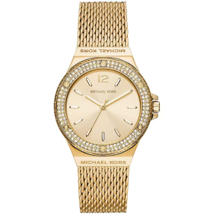 Michael Kors Lennox Three-Hand Gold Dial Gold Mesh Bracelet Watch For Women - MK7335 Buy Now By Michael Kors