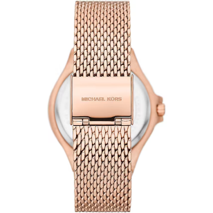 Michael Kors Lennox Three Hand Rose Gold Dial Rose Gold Mesh Strap Watch For Women - MK7336 Buy Now By Michael Kors