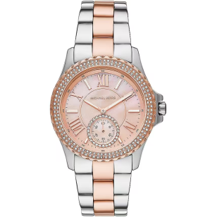 Michael Kors Everest Three Hand Rose Gold Dial Two Tone Steel Strap Watch For Women - MK7402 Buy Now By Michael Kors