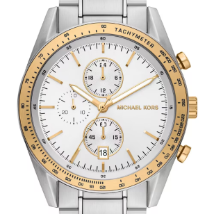 Michael Kors Accelerator Chronograph White Dial Silver Steel Strap Watch For Men - MK9112 Buy Now By Michael Kors